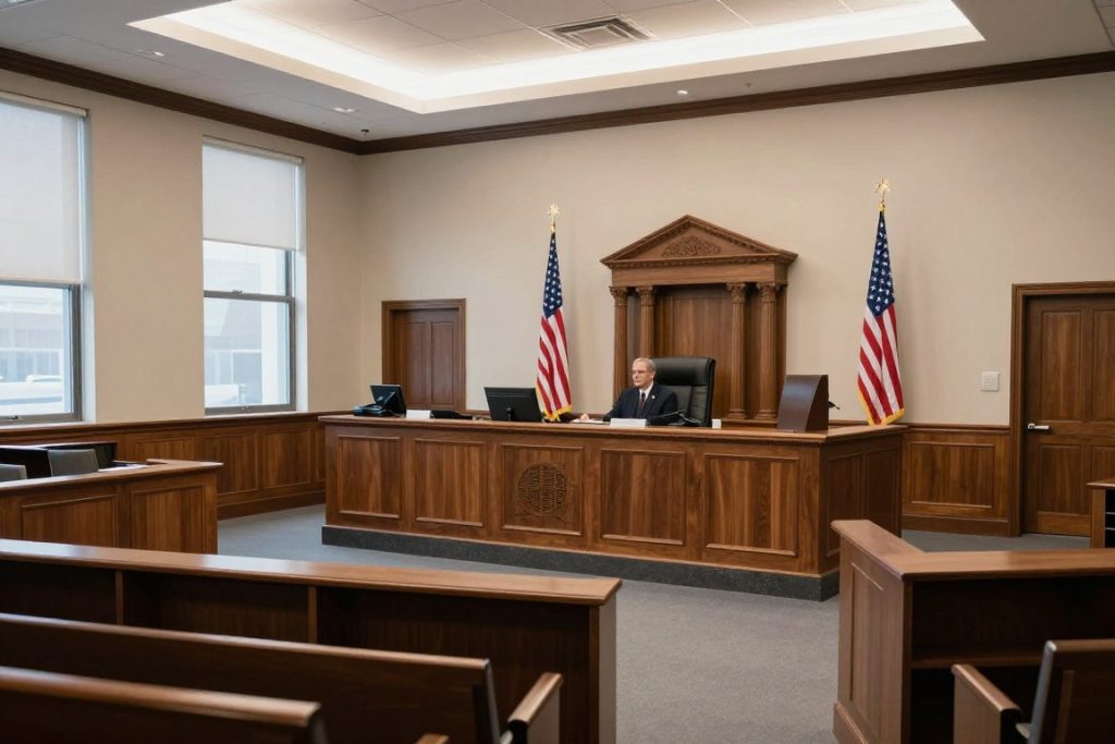 Tribunal de sucesiones con sala de audiencias