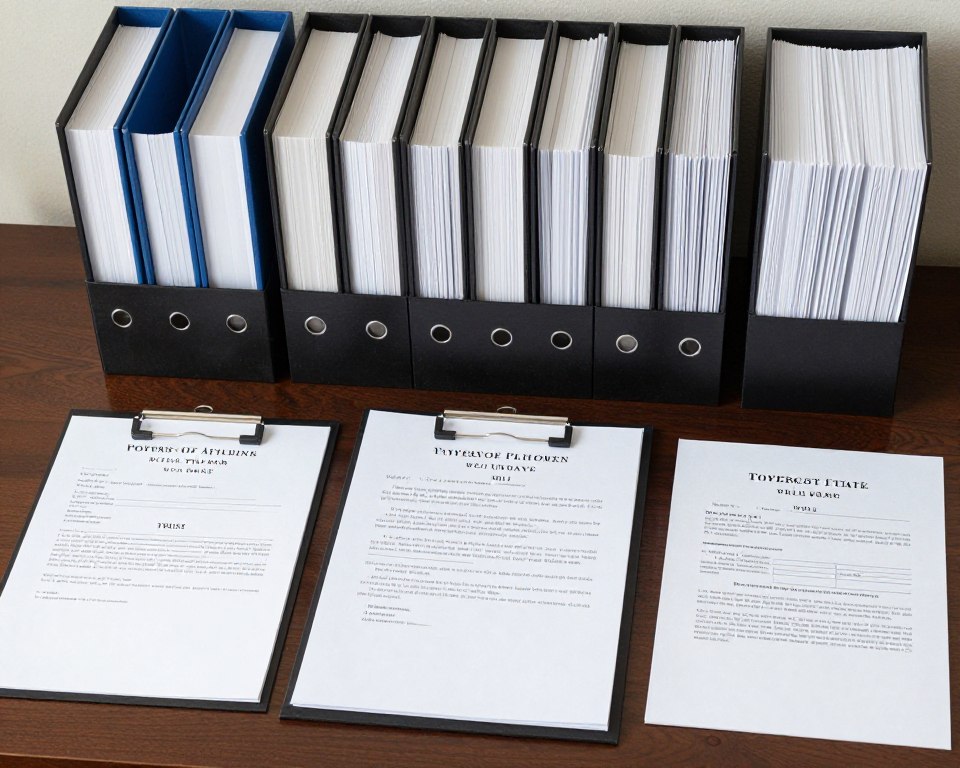 documentos legales de planificación patrimonial organizados